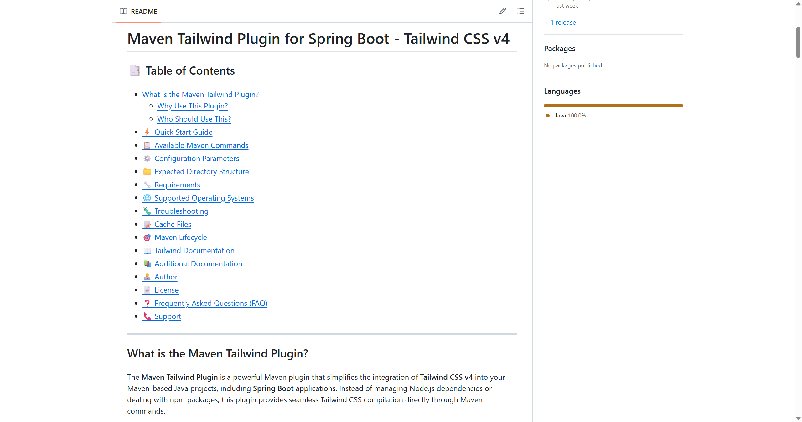 Maven Tailwind Plugin